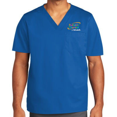 SLPT - Unisex WorkFlex Chest Pocket V Neck Top  - Unisex WorkFlex Chest Pocket V Neck Top - Unisex WorkFlex Chest Pocket V Neck Top Thumbnail