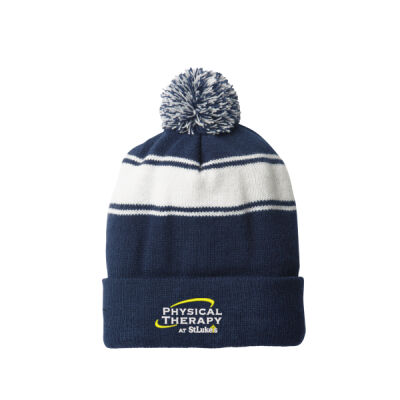 SLPT - Stripe Pom Pom Beanie Thumbnail